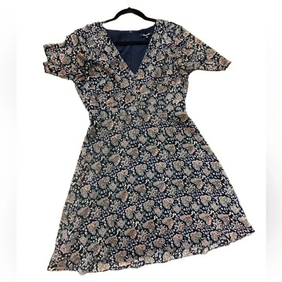 MADEWELL Orchard Flutter Sleeve Dress Flan Floral. Size 4 Sold-out online - Picture 6 of 9